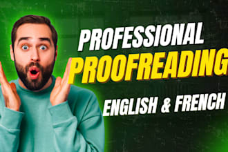 proofread and correct your french or english text