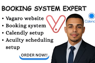 set up acuity scheduling, calendly, vagaro for your booking website