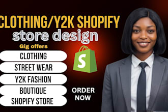 design shopify clothing store streetwear website fashion store y2k website