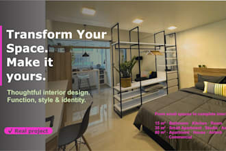 redesign your space, apartment or commercial interior