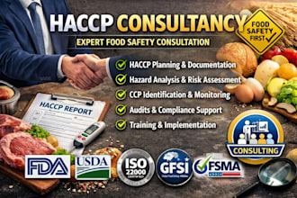 give consultancy on food business license application haccp and food