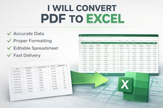convert PDF, image, or scanned documents to excel accurately