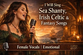 sing sea shanty, irish celtic, medieval fantasy, ballad songs, folk song