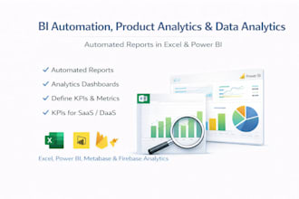 build data analytics solutions, dashboards and product analytics reports