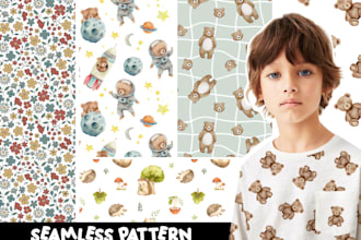 design watercolor seamless pattern for printing