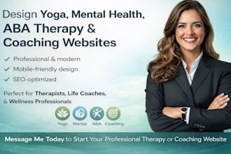 design yoga mental health aba therapy website coaching website