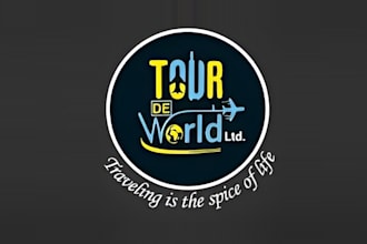 design vacation resort adventure travel agency logo design