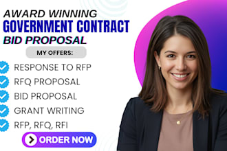 write winning government contract bid proposal, rfq response