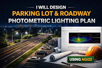 design parking lot and roadway photometric lighting plan with agi32