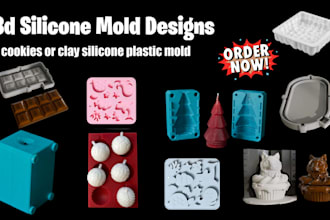 do 3d silicone, printable chocolate injection slip casting plastic mold stl file