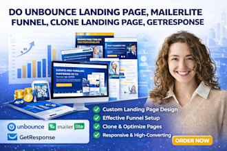 do unbounce landing page, mailerlite funnel, clone landing page, getresponse