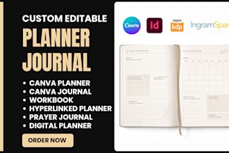 canva planner, canva journal, canva ebook design, redesign canva ebook, workbook