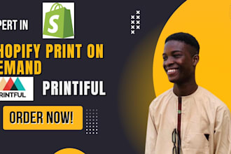 build, design a shopify print on demand store with printify, printiful, shopify