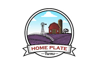 design extraordinary home plate farms logo