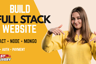 develop full stack website using react node mongodb mern developer