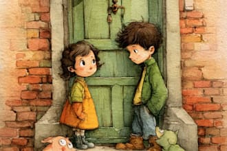 children story book illustration and children book illustrator