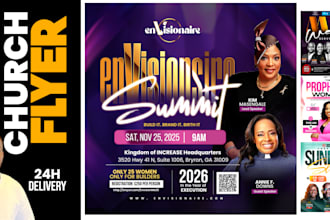 design a professional church flyer, event flyer or postcard