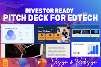 design UK USA ca asia investor ready edtech startups pitch deck presentations