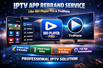 rebrand IOS iptv apps ibo player, tivimate iptv players smarters pro wave tv app