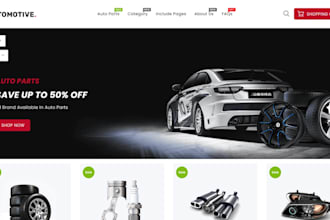 design and redesign car accessories shopify store for automotive business