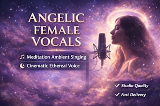 sing angelic female vocal, meditation ambient vocals, cinematic ethereal singing