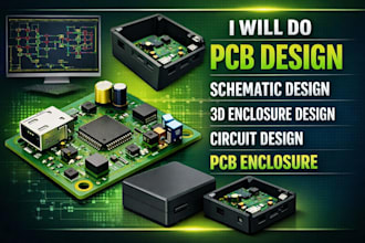 do pcb design schematic design 3d enclosure design circuit design pcb enclosure