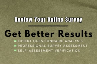 review and assessment your online survey or questionnaire for better results