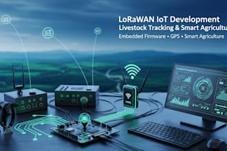 lorawan iot device, gps livestock tracker, and smart agriculture embedded system