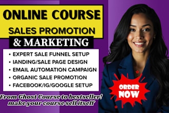 do online course marketing, udemy course promotion, kajabi sales funnel page