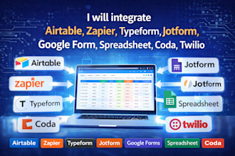 integrate airtable zapier typeform jotform google form spreadsheet coda twilio