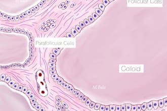 create medical and dental histology diagrams