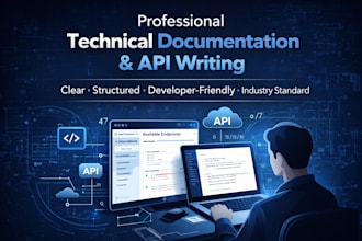 be your technical documentation and API writing