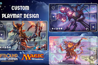 design custom tcg playmat, mtg playmat, pokemon, one piece card game playmat