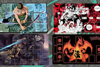 design custom tcg playmat, mtg playmat, pokemon, one piece card game playmat