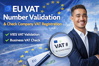 check and validate eu vat number using vies and verify company vat registration