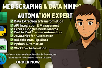 do web scraping,web bot,python java script coder,web spider,web crawler,rpa bot