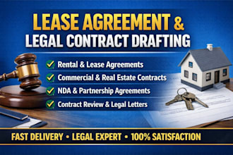 draft lease agreement, rental agreement, legal contract , review documents