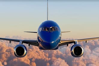 craft 3d modelling airports scenery, buildings, airplanes for msfs with lods