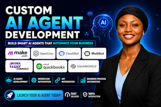 build ai agent openclaw clawdbot moltbot for woocommerce quickbooks squarespace