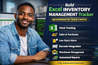 build excel inventory management tracker spreadsheet for stock control