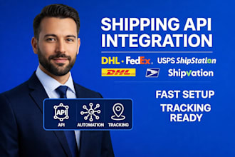integrate courier and shipping API, dhl, fedex, usps, shipstation, woocommerce