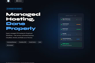 provide managed drupal or wordpress hosting on a fast vps
