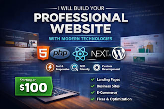 develop a professional SEO optimized website or landing page