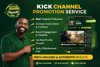 promote your kick livestream to gain followers and chatters