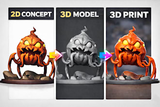 design collectible figurine or statue for 3d printing