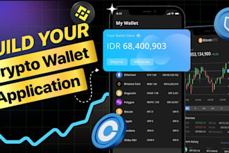 develop mobile crypto wallet app, blockchain wallet and web3 website
