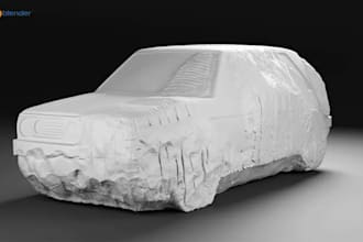 create 3d car models vehicle design, and realistic car rendering for printing