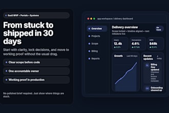 build your saas mvp, client portal, or custom web app