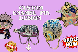 create lovely enamel pin design custom pin, lapel pin and company badges for you