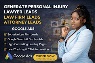 generate personal injury lawyer leads law firm leads attorney leads google ads